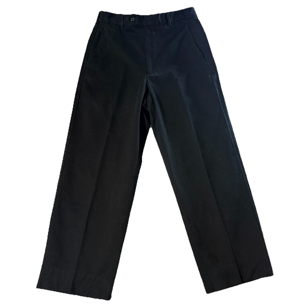 Donna Karan Signature Black Cotton Pants Size 30 Minimalist Career Trousers